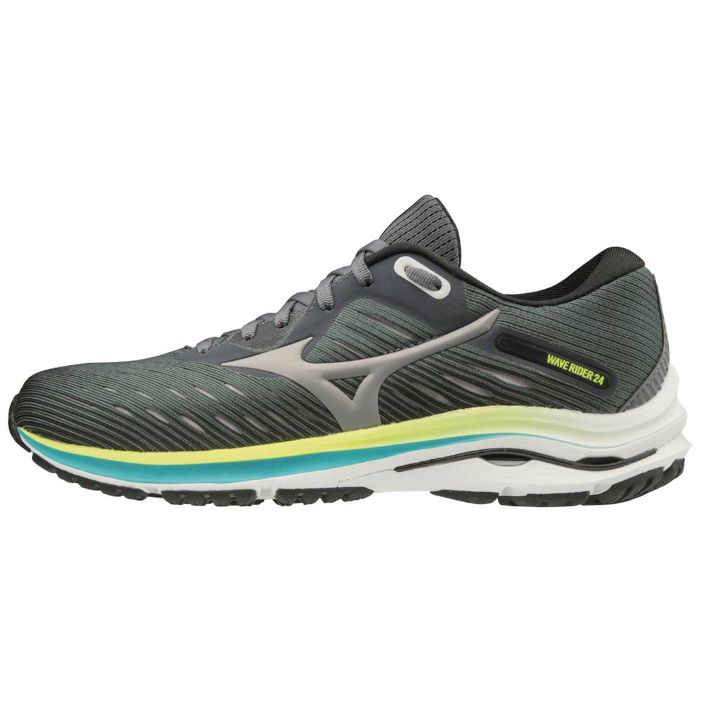 Zapatillas Running Mizuno Wave Rider 24 Mujer Verde Oscuro Outlet MLPS-08123